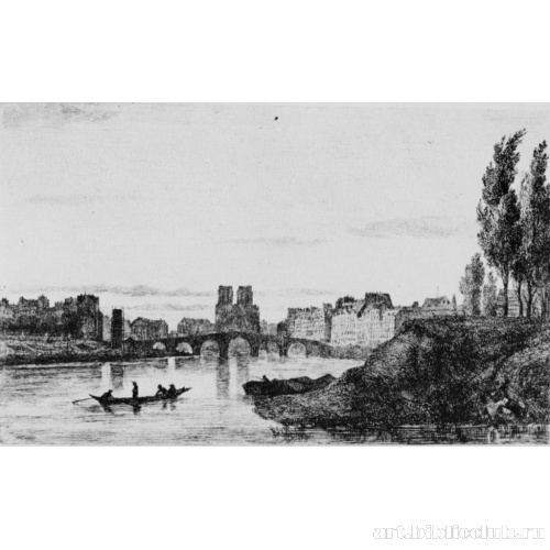 Вид на Нотр-Дам де Пари и остров Сен-Луи