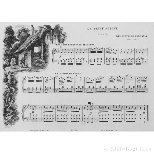 Иллюстрация к положенным на музыку сказкам Перро: «Мальчик с пальчик»