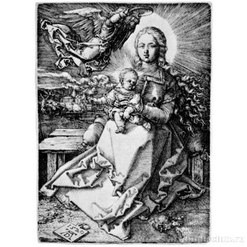 Сидящая Мадонна, коронуемая ангелом