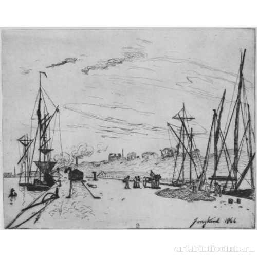 Вид гавани Онфлера с железной дорогой