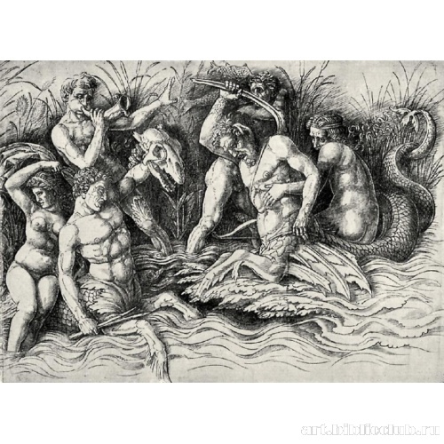 Битва морских божеств, правая часть