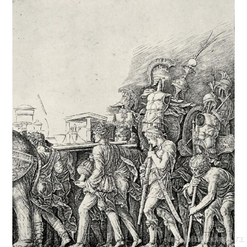 Триумфальное шествие Юлия Цезаря, Солдаты с трофеями