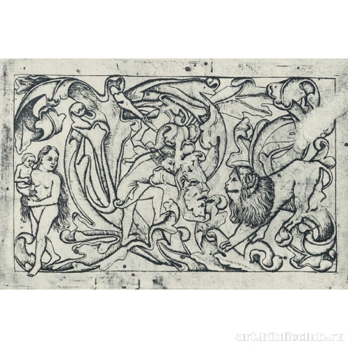 Орнамент с дикарями львом