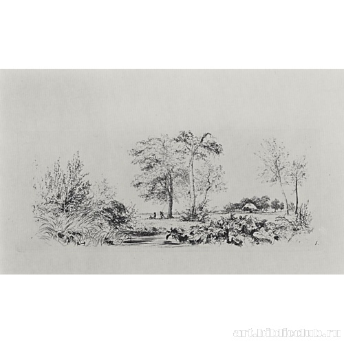 Серия «Опыты в офорте». Пейзаж с болотом, пятое состояние