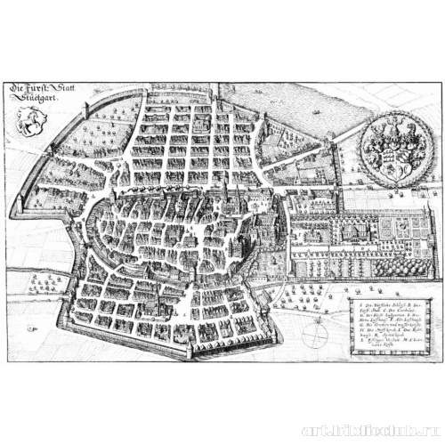 Штутгарт, панорамный план с юга