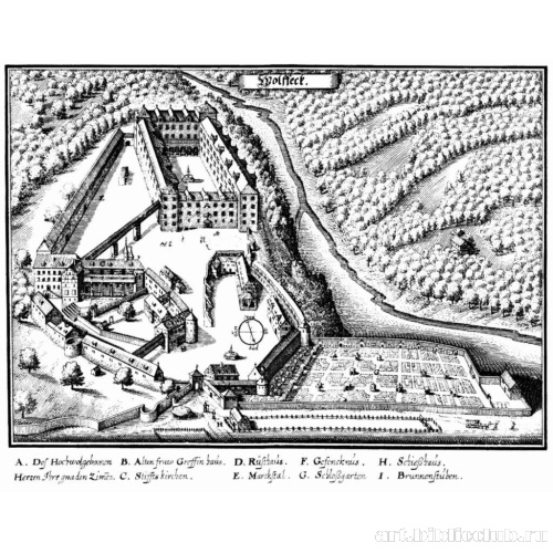 Вольфег, расположение замка и сада