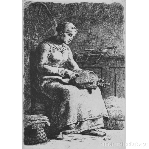 Чесальщица шерсти, первое состояние