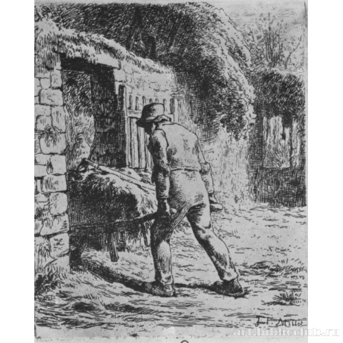 Крестьянин с навозной телегой