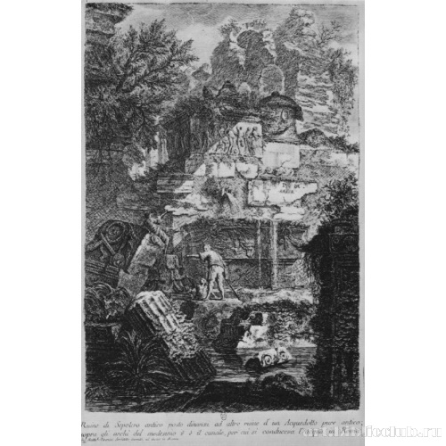 Серия «Первая часть архитектуры и перспективы». Таблица 6. Руины античной гробницы