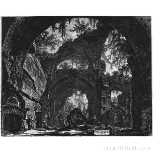 Руины зала скульптур на вилле Адриана