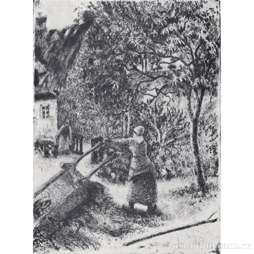 Женщина, опрокидывающая тачку