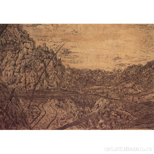 Горная долина со сломанной сосной