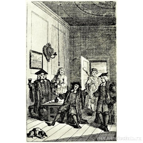 Фронтиспис к «Оксфордским удовольствиям» комедии Джеймса Миллера