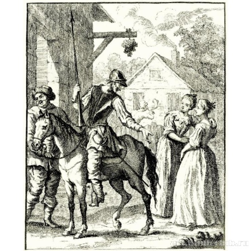 Иллюстрация к роману Сервантеса «Дон Кихот» [01], Первое приключение Дон Кихота