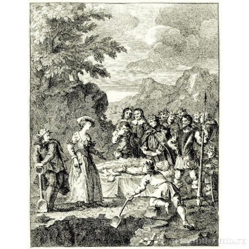 Иллюстрация к роману Сервантеса «Дон Кихот» [02], Погребение Хризостома