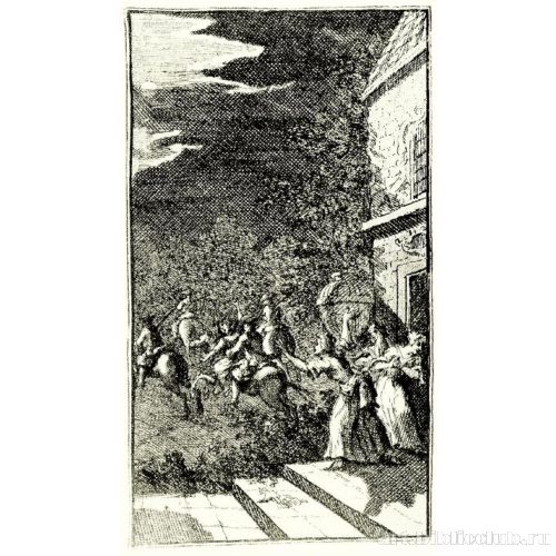 Иллюстрация к «Новым метаморфозам» Чарльза Гилдона, Камиллу похищают бандиты (разбойники)