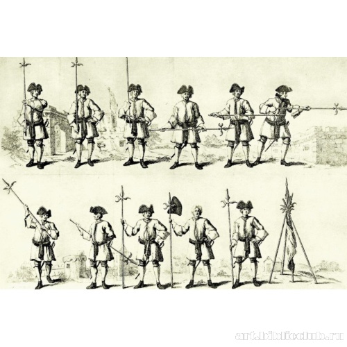 Иллюстрация к книге Джона Блэквелла «Компендиум военной науки». Упражнения с алебардой