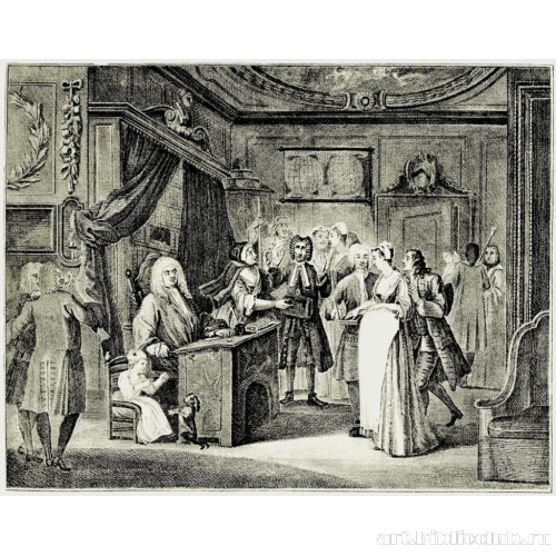 Молодая женщина узнает в почтенном бюргере отца своего ребенка