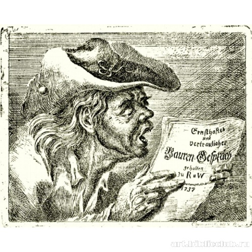 Читающий старый крестьянин