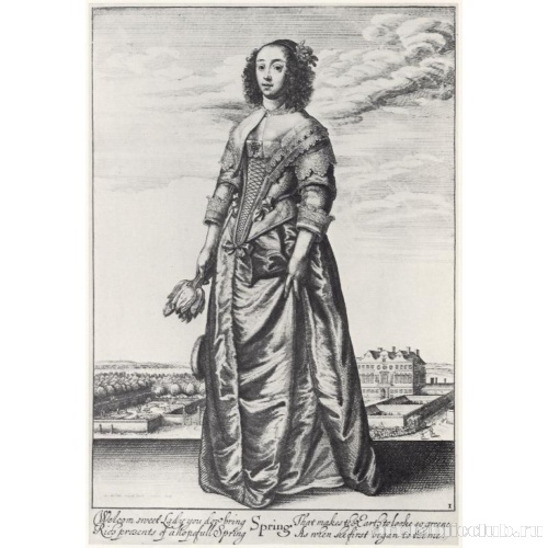 Весна (стоящая женщина с букетом цветов)