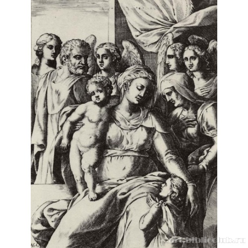 Святое семейство со святой Елизаветой, Иоанном Крестителем и четырьмя ангелами