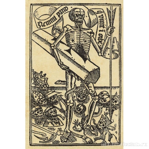 Иллюстрация к «Книге о четырех последних положениях человека» картезианского монаха Дионисия, Фронтиспис