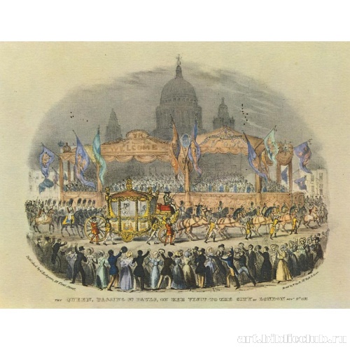 Королевский поезд у собора Святого Павла при посещении лондонского Сити