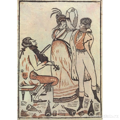 Танцующая пара (сцена в манере Гойи)