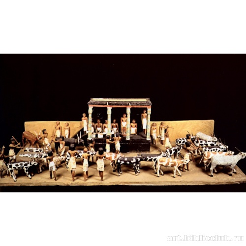 Модель сцены с изображением пересчета скота