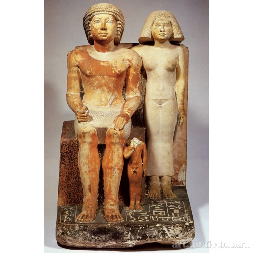 Статуя Шепси с женой и сыном