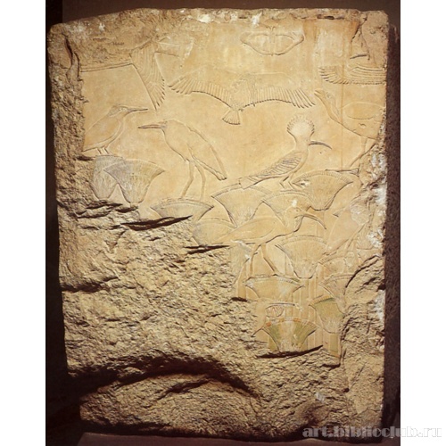 Рельеф с изображением птиц в зарослях папируса