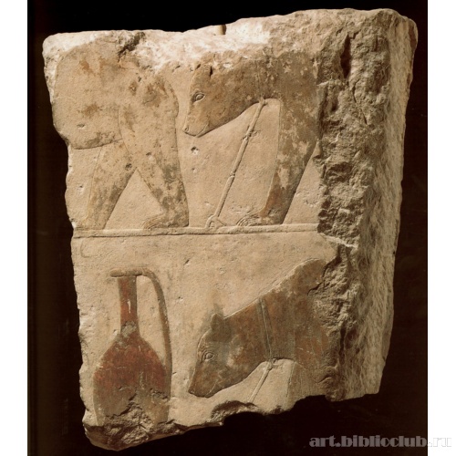 Пирамидный поминальный храм царя Сахура: фрагмент рельефа