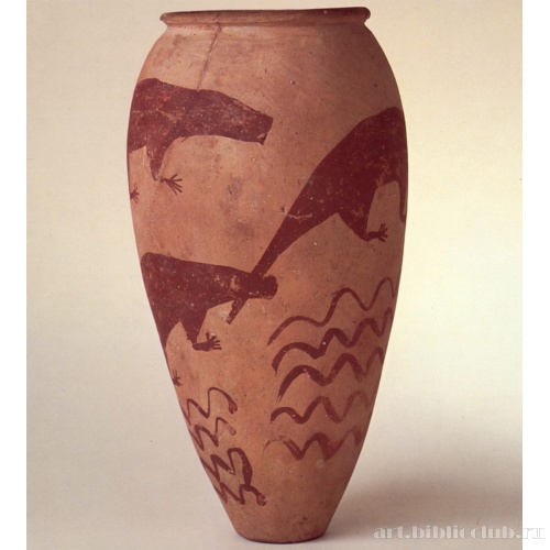 Сосуд с расписными изображениями животных