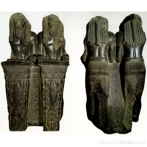 Двойная статуя Аменемхета III в образе бога Хапи