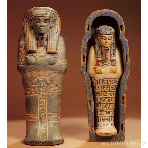 Ушебти и модель саркофага Аменхотепа (Хуи)