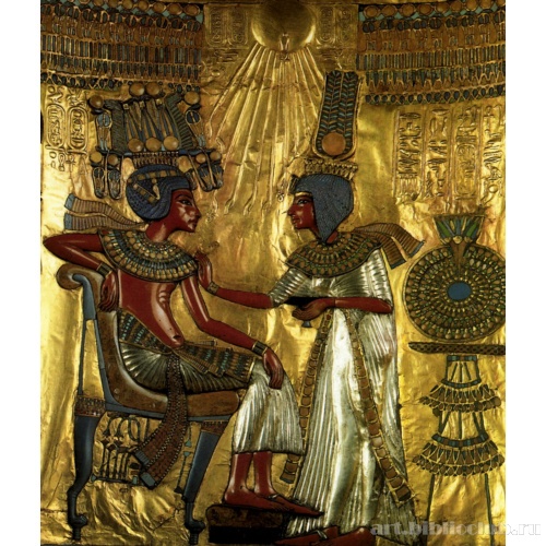 Гробница Тутанхамона: декор спинки царского трона