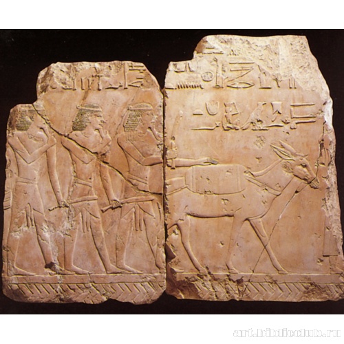 Поминальный храм Хатшепсут: рельеф с изображением экспедиции в Пунт