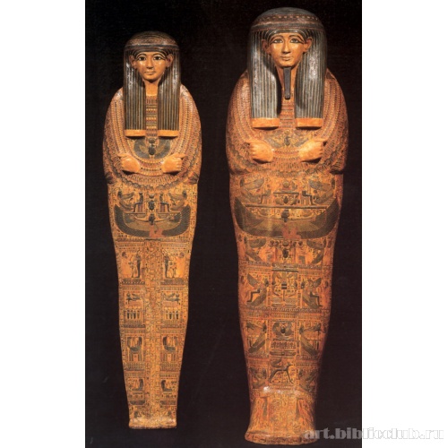 Саркофаг и покрытие мумии жреца Амона Аменхотепа