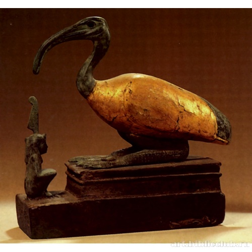 Статуэтка бога Тота с богиней Маат