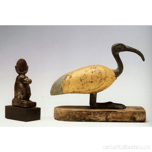 Статуэтки Тота в образе павиана и ибиса