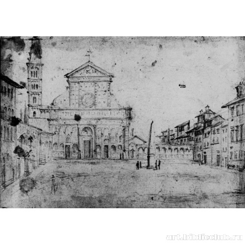 Вид площади и церкви Санта Мария Новелла во Флоренции