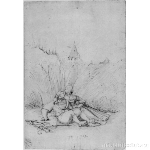 Любовная пара в поле