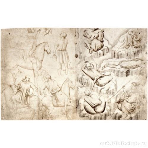 Этюды фигур, лист из альбома