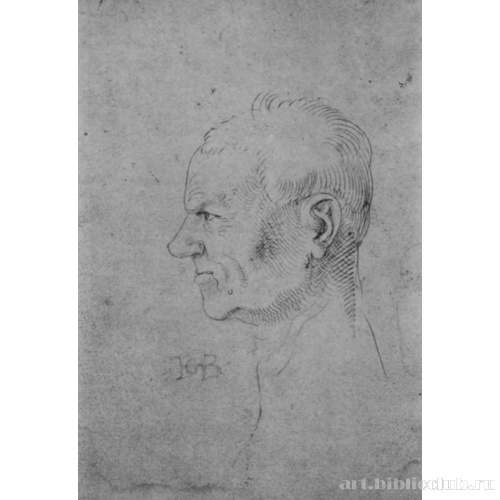 Голова пожилого мужчины в профиль