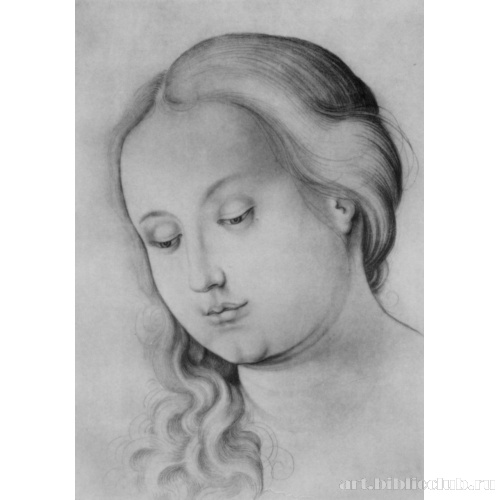 Голова девушки с опущеннымы глазами