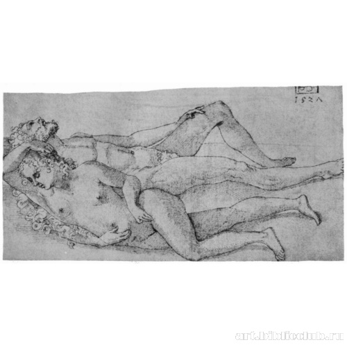 Отдыхающая обнаженная любовная пара