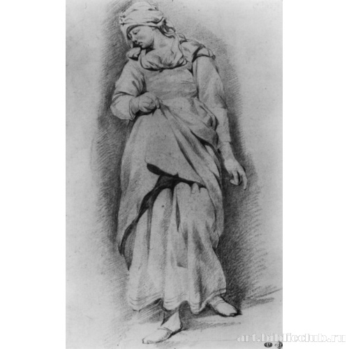 Женщина, спускающаяся по лестнице