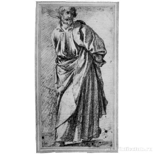 Стоящая мужская фигура с руками за спиной