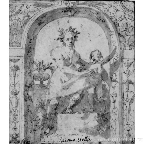 Церера и Амур в нише