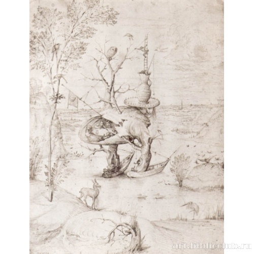 Человек-дерево в пейзаже